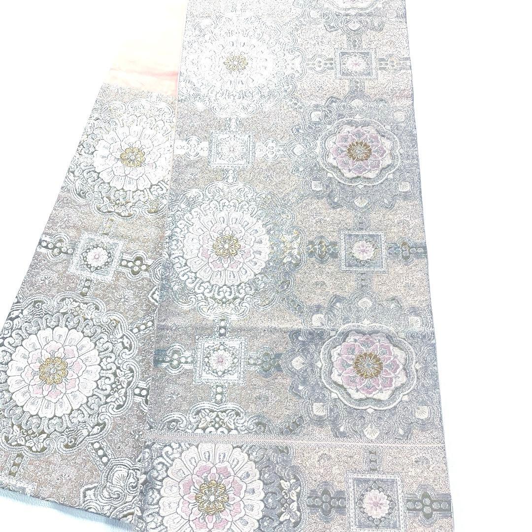 専用帯5895●服部織物謹製 丸榮謹製 高級 正絹 オリエント更紗 六通袋帯華文