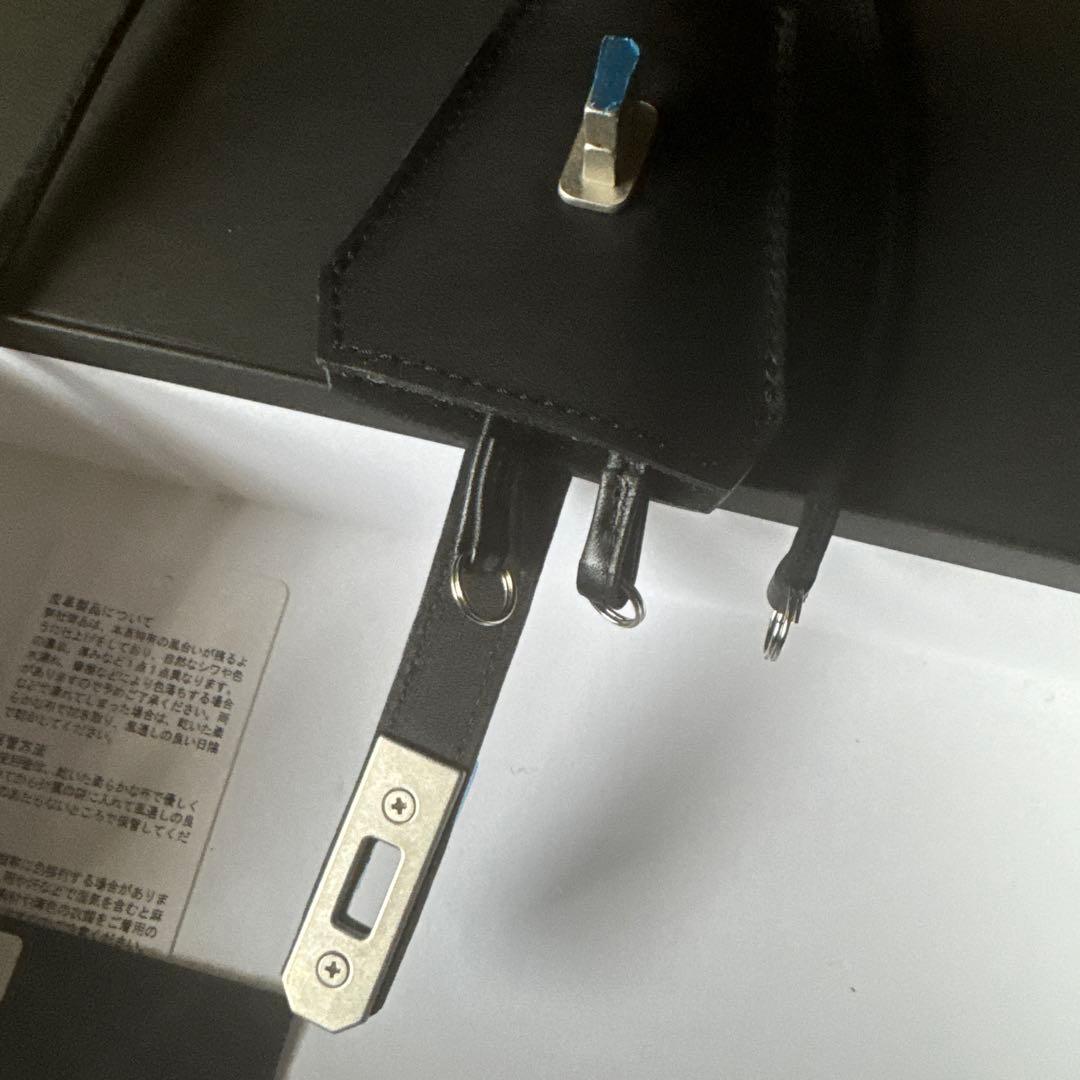 新品未使用品　M.U.L レザーキーネックレス　ブラックオイルレザー