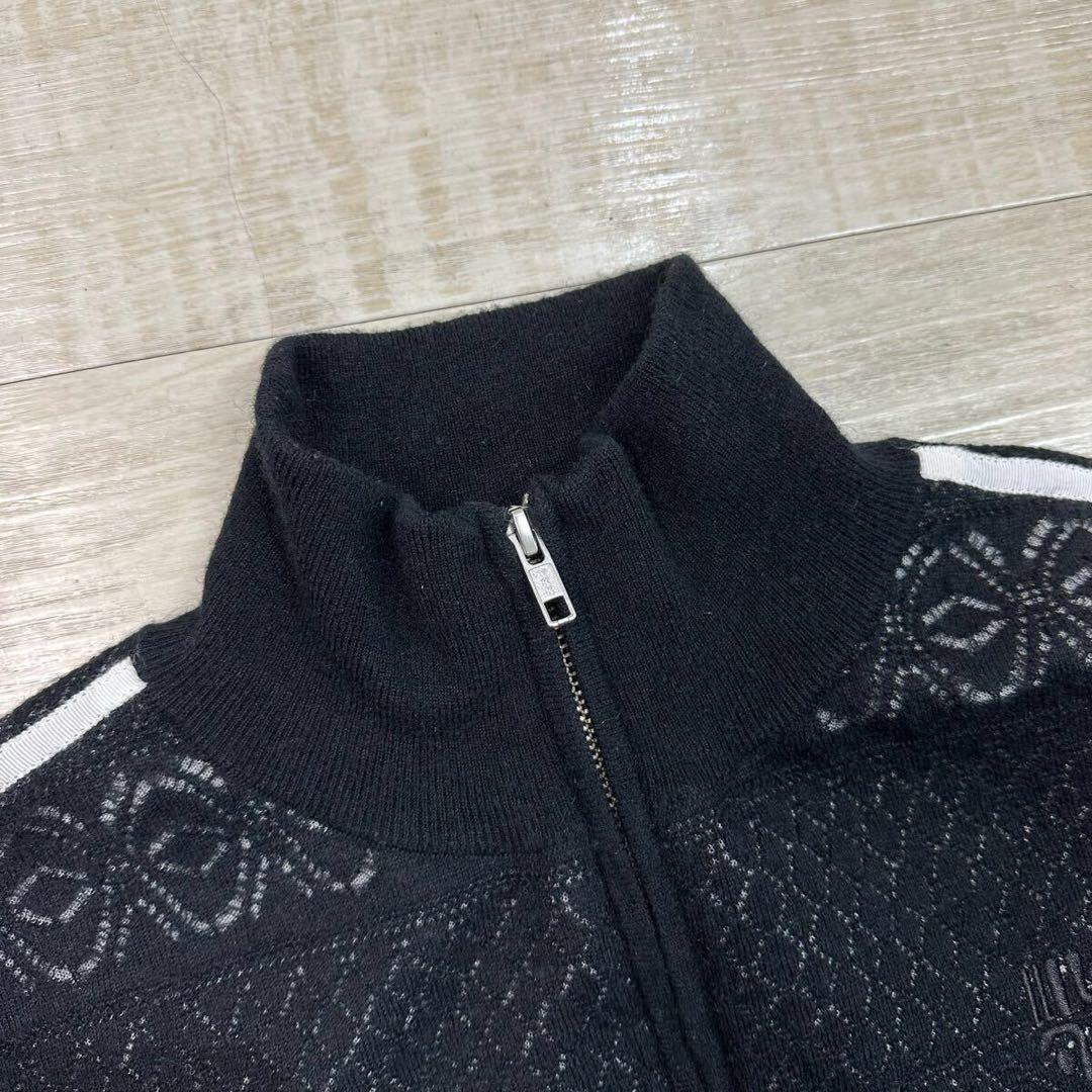 23aw Ameri アメリ レース 柄 ニット トラック ジャケット ブラック