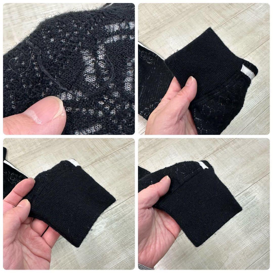 23aw Ameri アメリ レース 柄 ニット トラック ジャケット ブラック