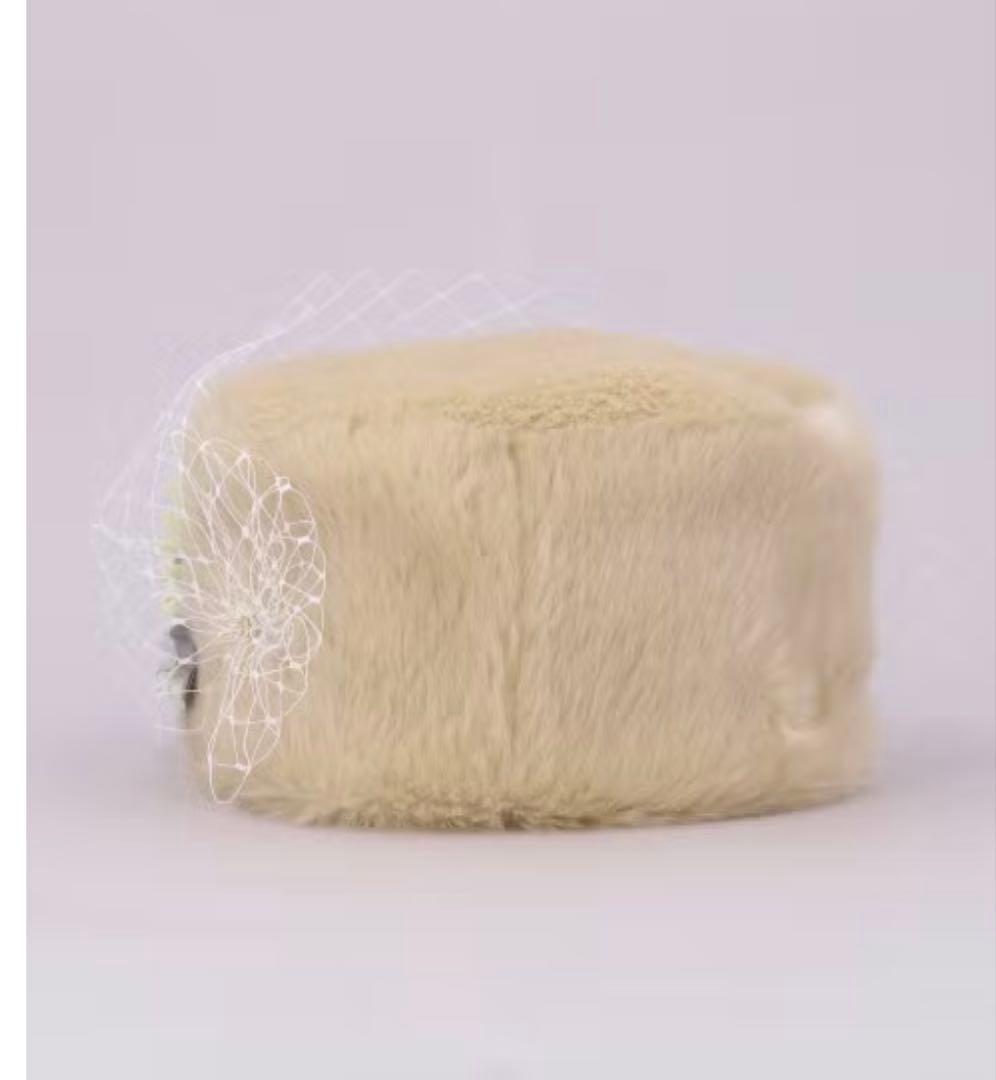 カシラ　ロシアンフラワー　帽子　ブラウン　ロシア帽　ロシアンハット