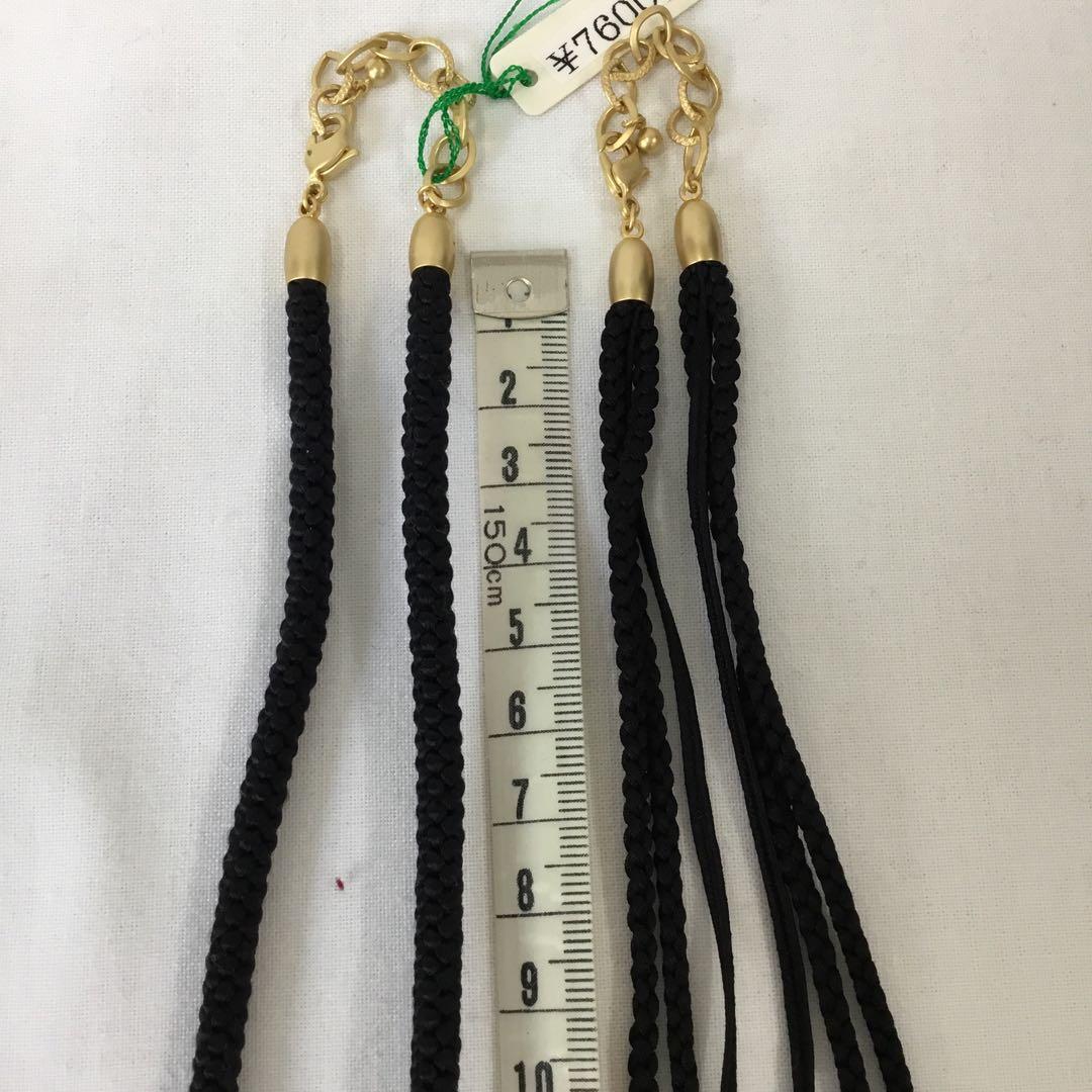 【新品】琉球漆器　装飾　月桃モチーフ　正絹紐　替ひもあり　椎金 visage