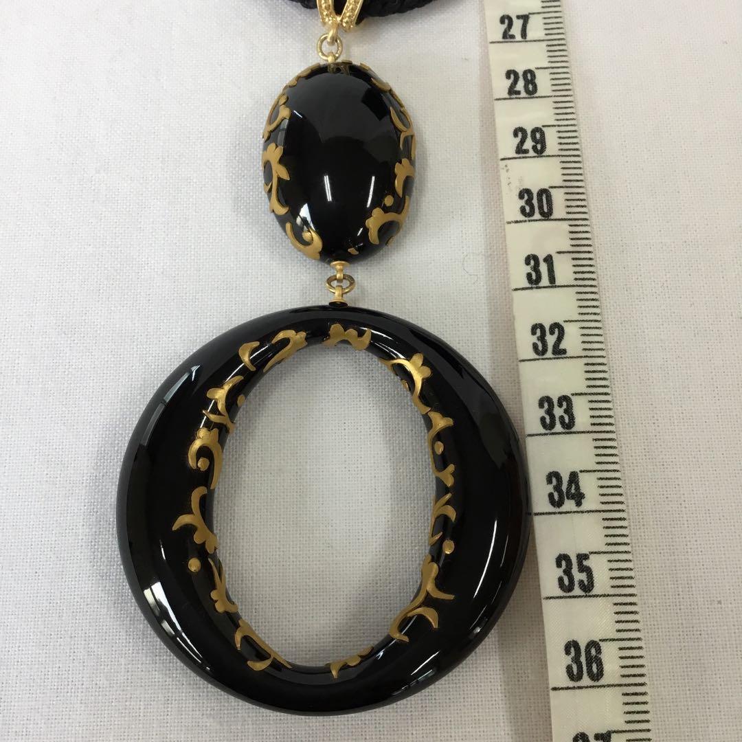 【新品】琉球漆器　装飾　月桃モチーフ　正絹紐　替ひもあり　椎金 visage