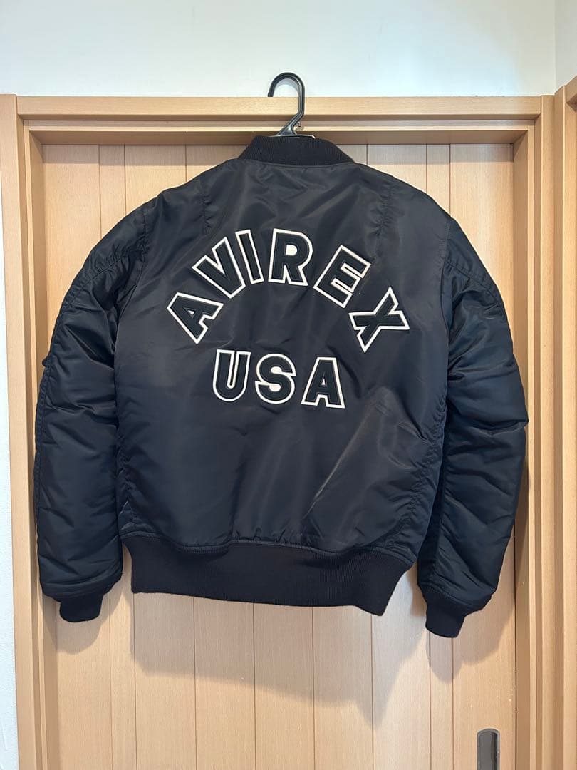AVIREX ブラック MA-1ジャケット　XL