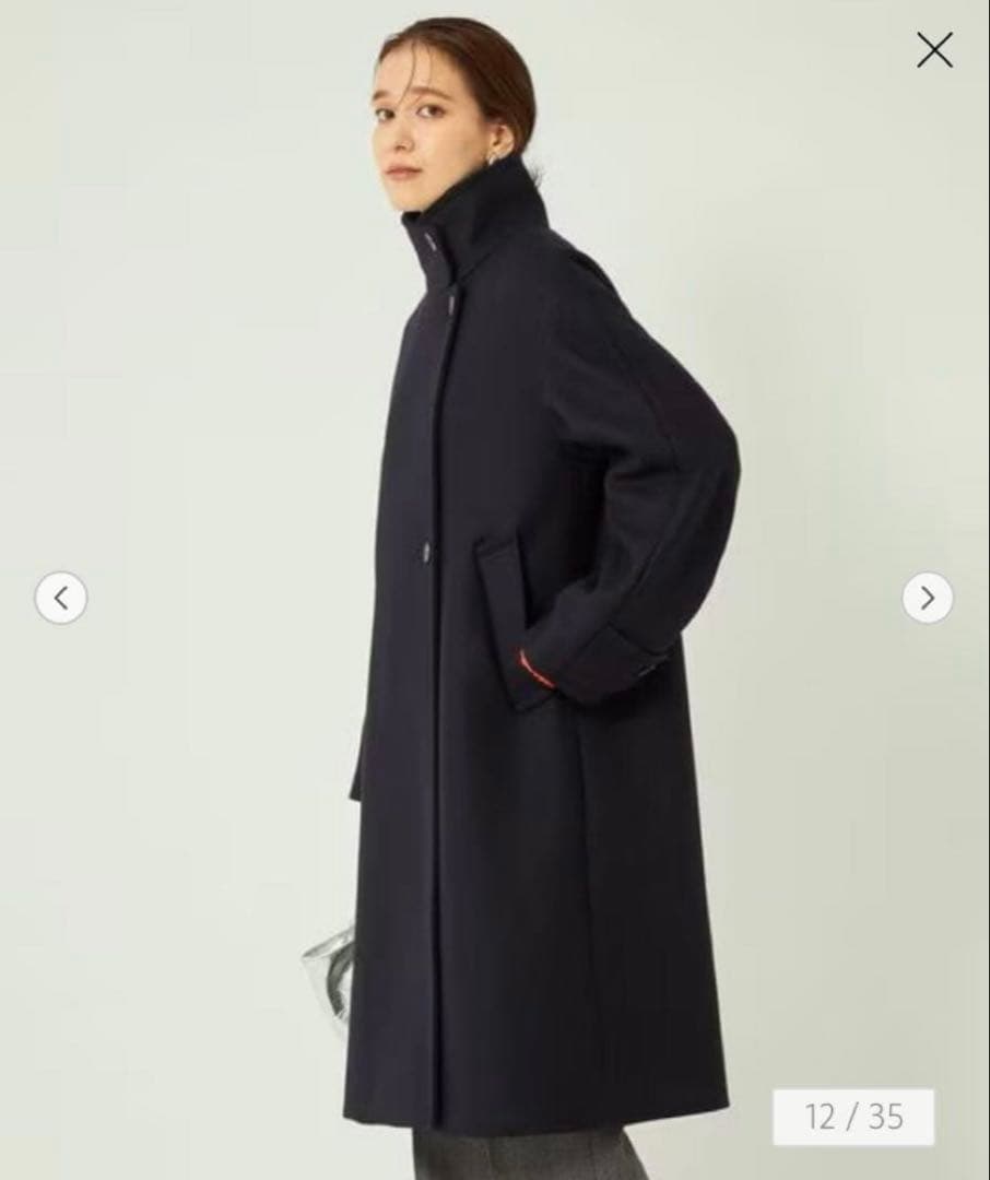 green label relaxingメルトン スタンドカラー コート