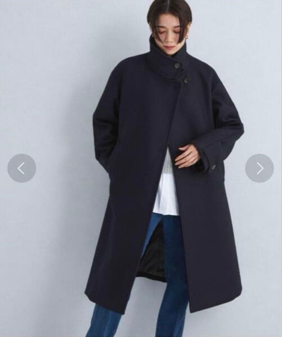 green label relaxingメルトン スタンドカラー コート