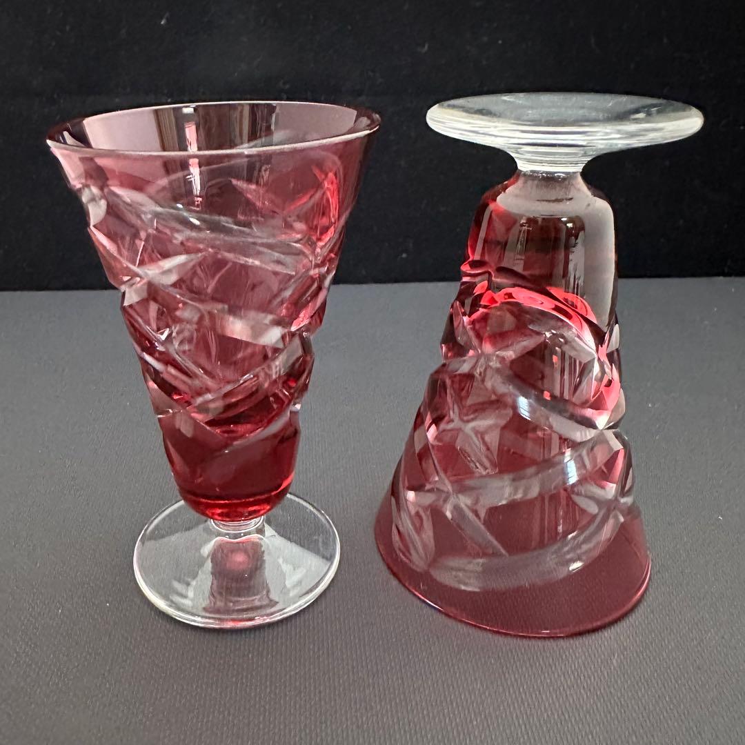 【美品】薩摩切子 酒器 盃 グラス 6個セット