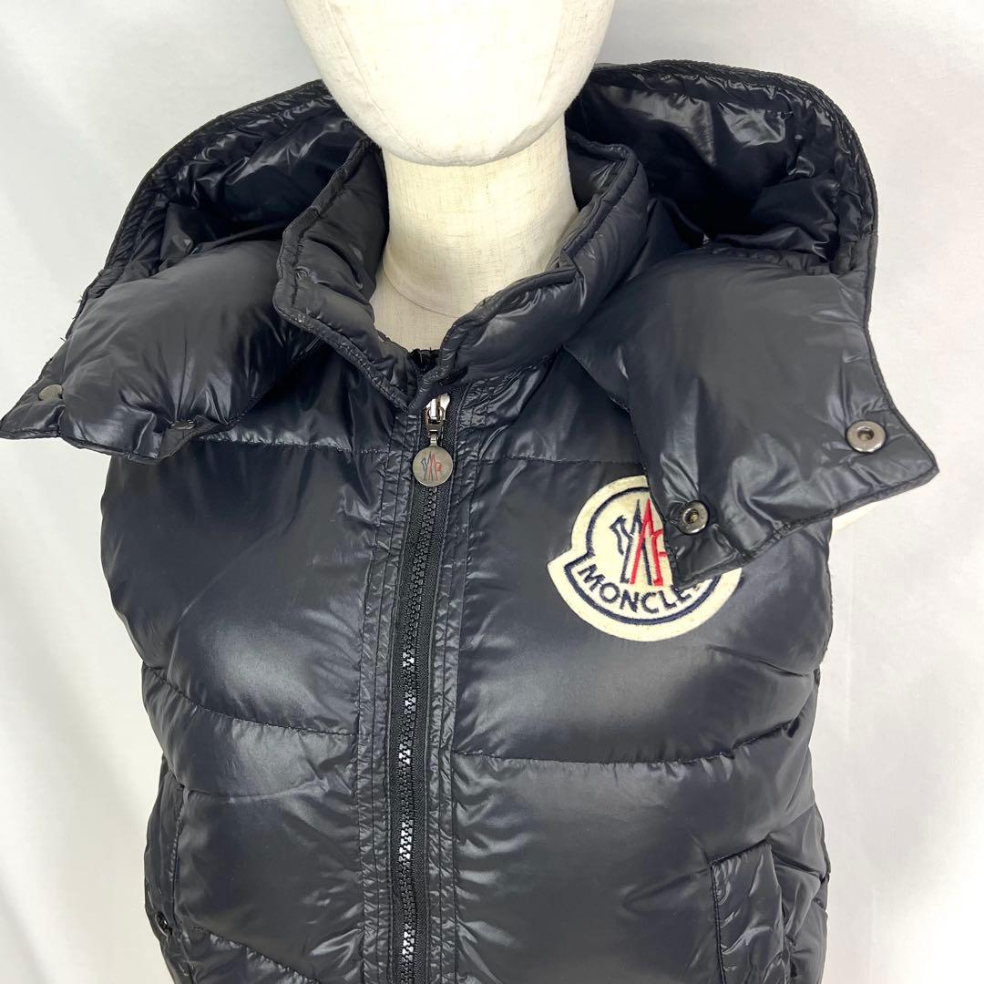 『美品』MONCLER モンクレール ビックロゴ ダウンベスト Sサイズ相当
