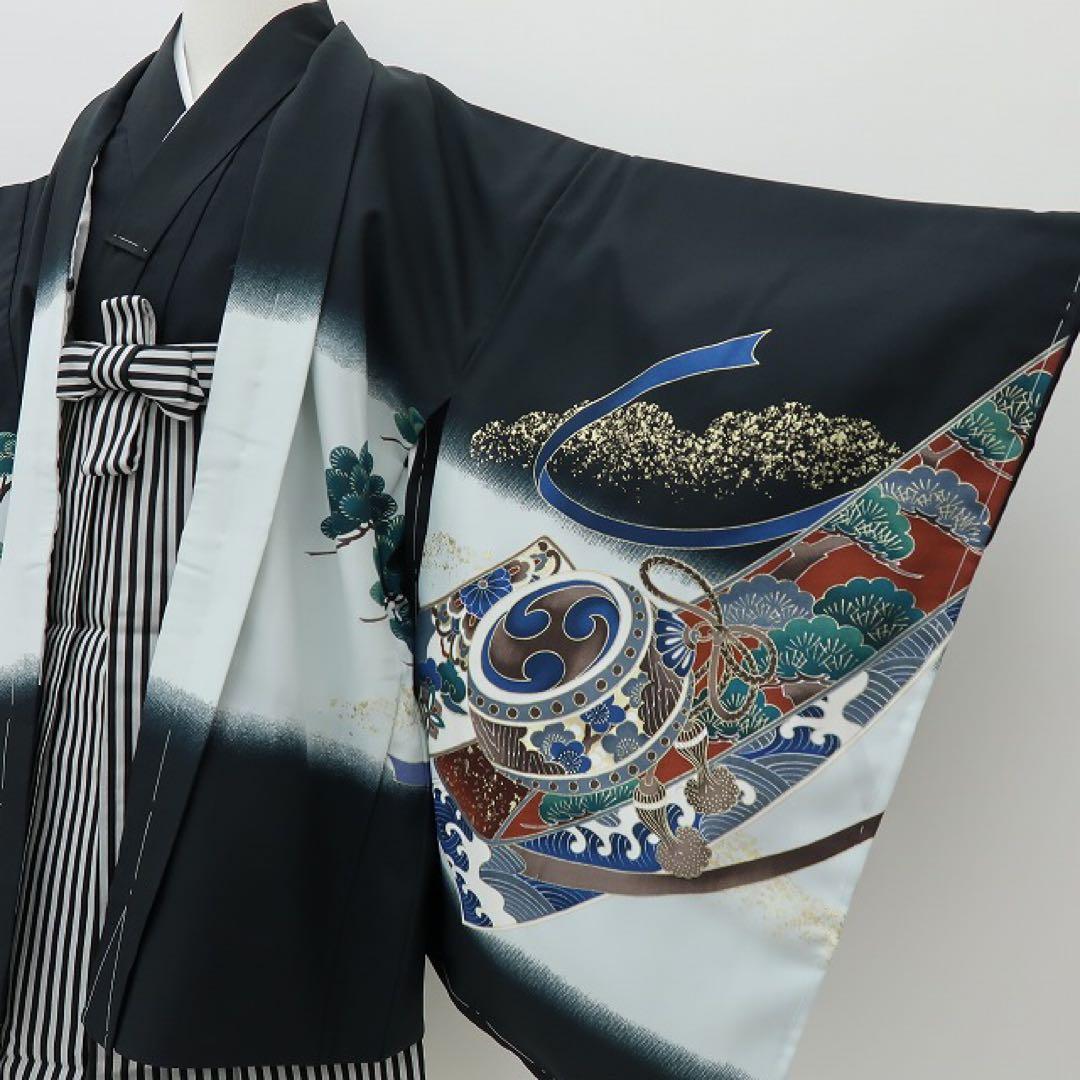 ちょこぷりんページ✺新品 七五三 ５歳 男児 ４点セット 着物 C2