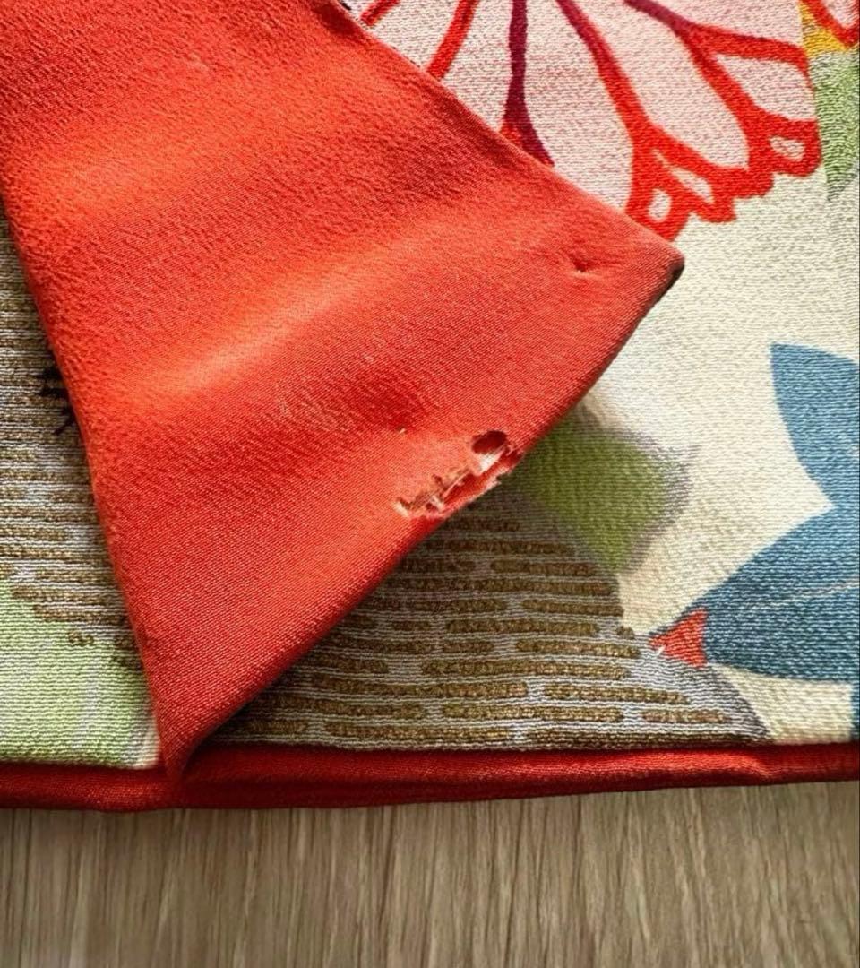 アンティーク着物 大正ロマン 万寿菊柄 十三参り ハーフ成人式