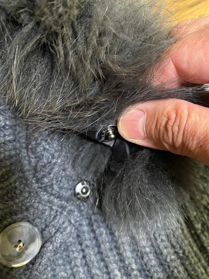 BARK バーク ファー付 ニットダッフルコート