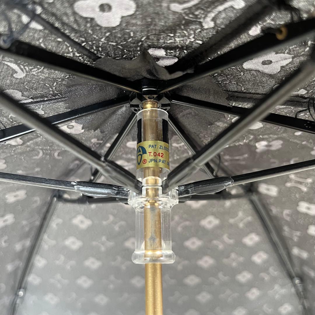 ほぼ未使用✨セリーヌ　折りたたみ傘　晴雨兼用パラソル日傘マカダム花柄刺繍カバー付