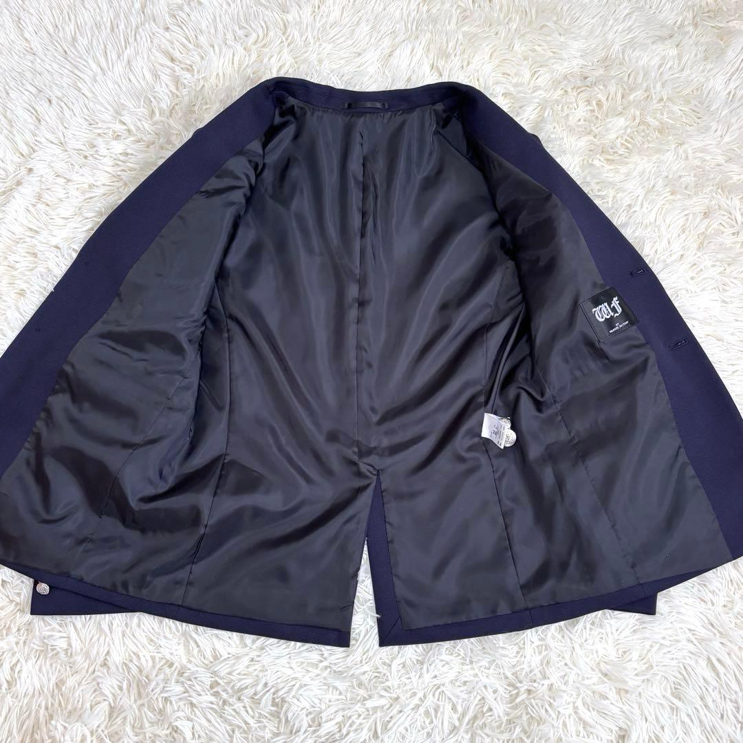 美品 ワンダーファクトリー 170 スリーピース ベスト付き 銀ボタン ネイビー