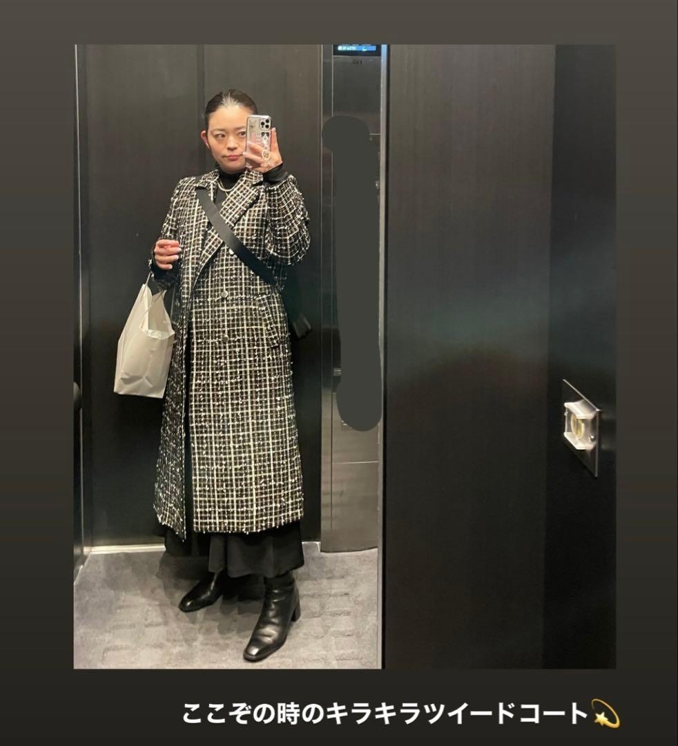 chono チョノ　Monal tweed Long Coat ツィードコート