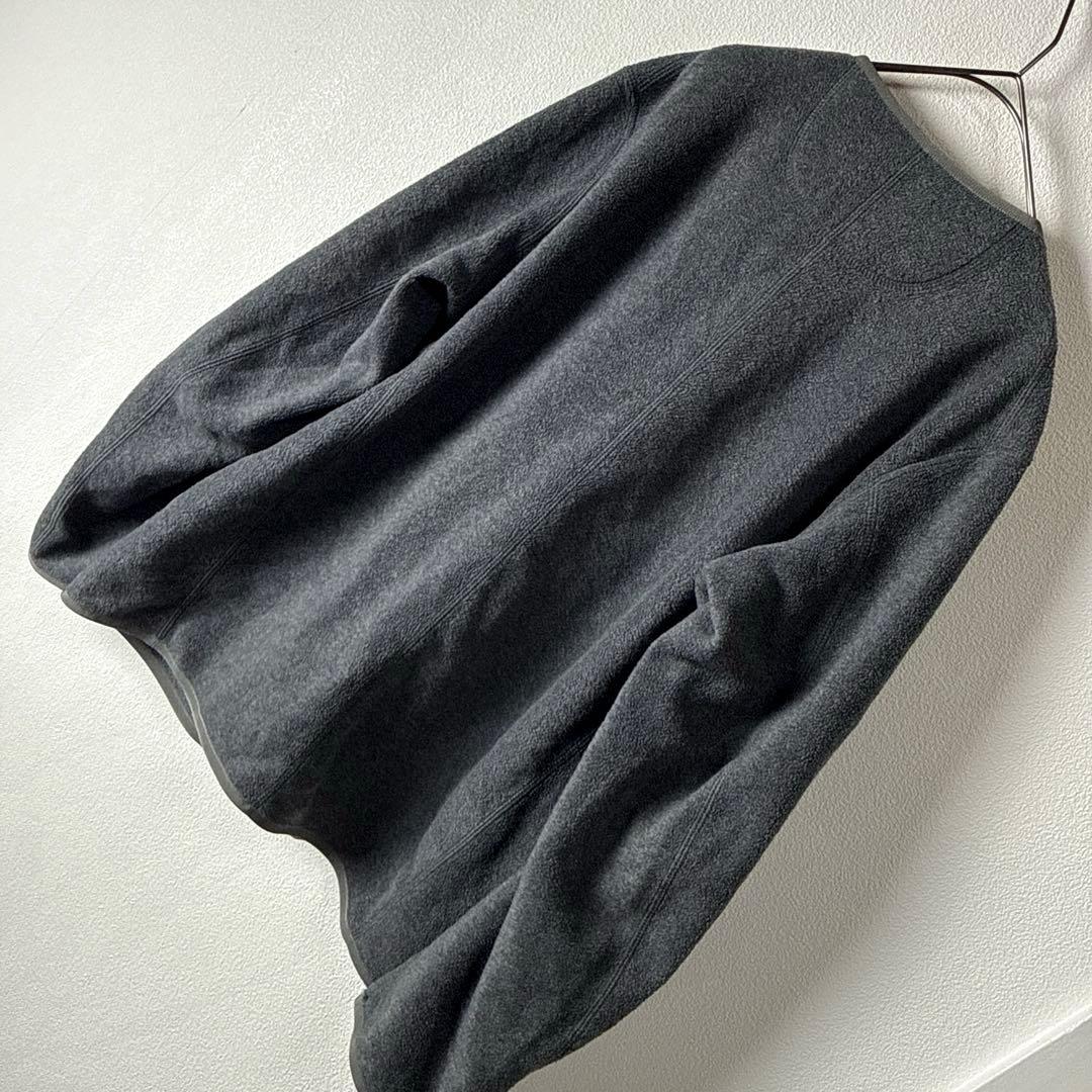 DANTON ダントン 定番 ノーカラーフリースジャケット グレー　FREE