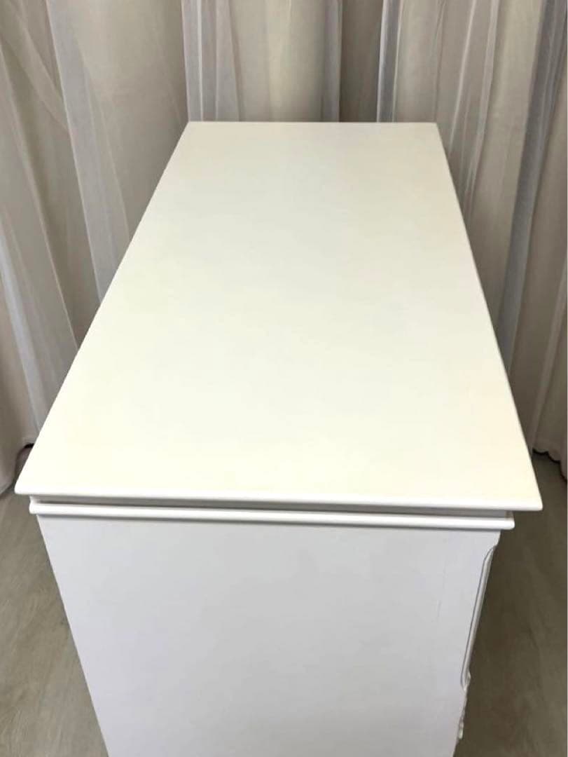 ロココ アンティーク キー付 フレンチ ホワイト チェスト