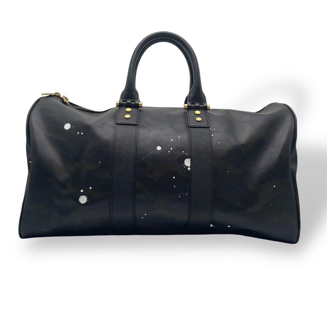 極美品 ジャンティバンティ ボストンバック ブラック カモ柄 2way