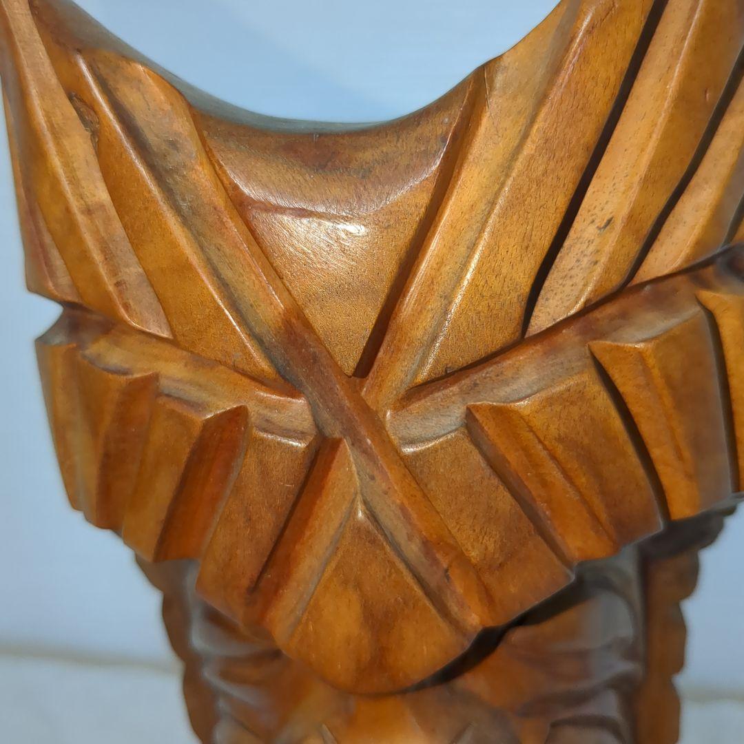 ハワイ　木彫りティキ像　特大サイズ67cm 80年代製　レトロ雑貨