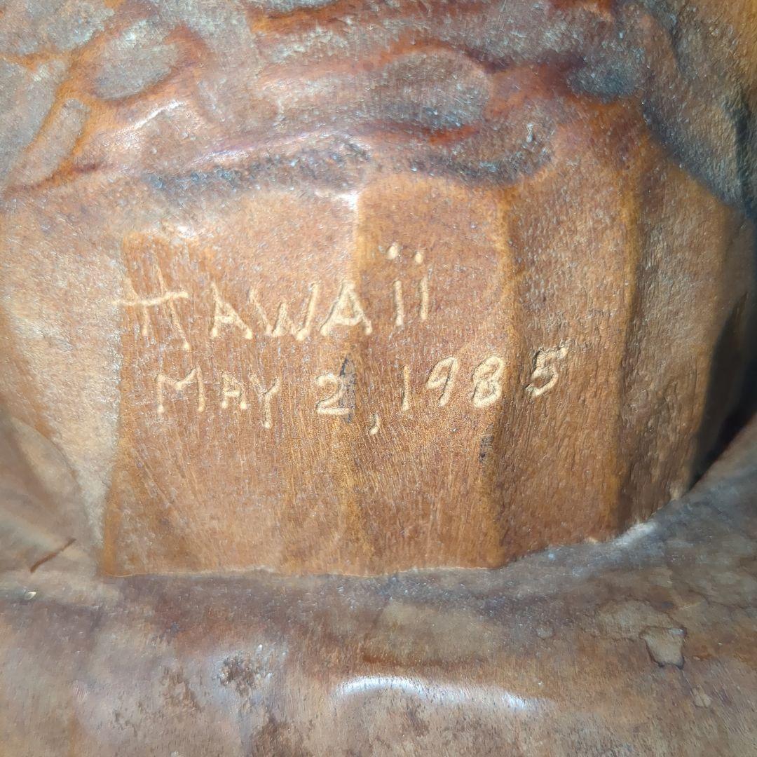 ハワイ　木彫りティキ像　特大サイズ67cm 80年代製　レトロ雑貨