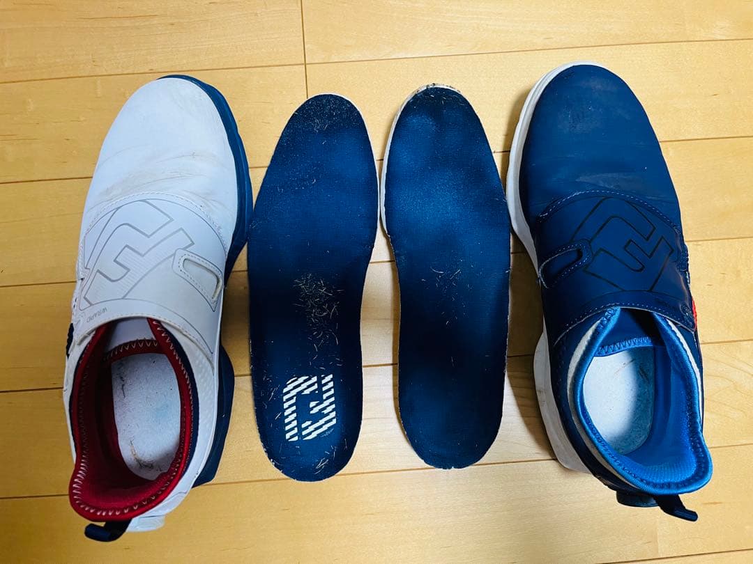 FJ ゴルフシューズ BOAシステム ホワイト/ネイビー25.5cmの2足セット