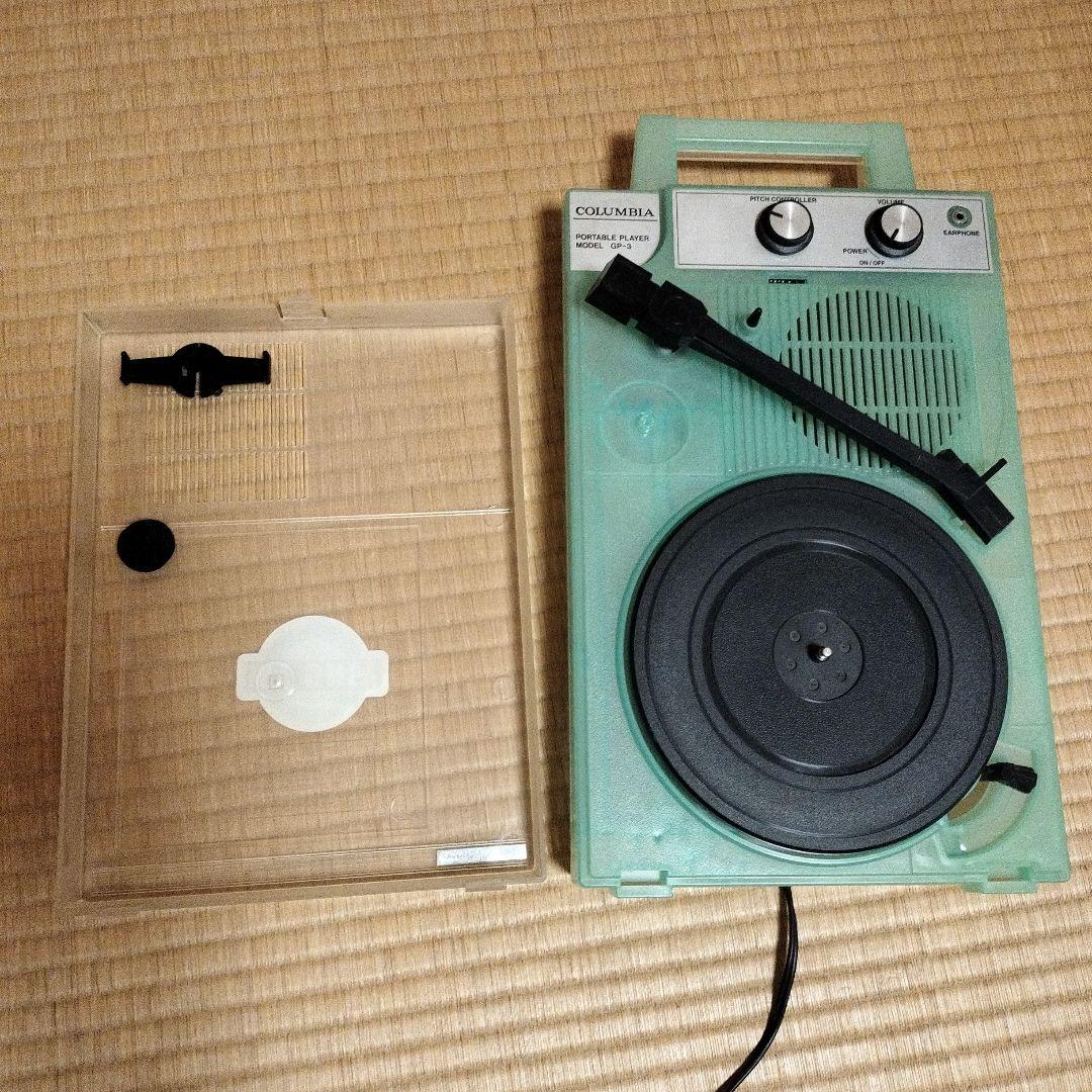 コロムビア ポータブル レコードプレーヤー GP-3 クリア×ライトブルー