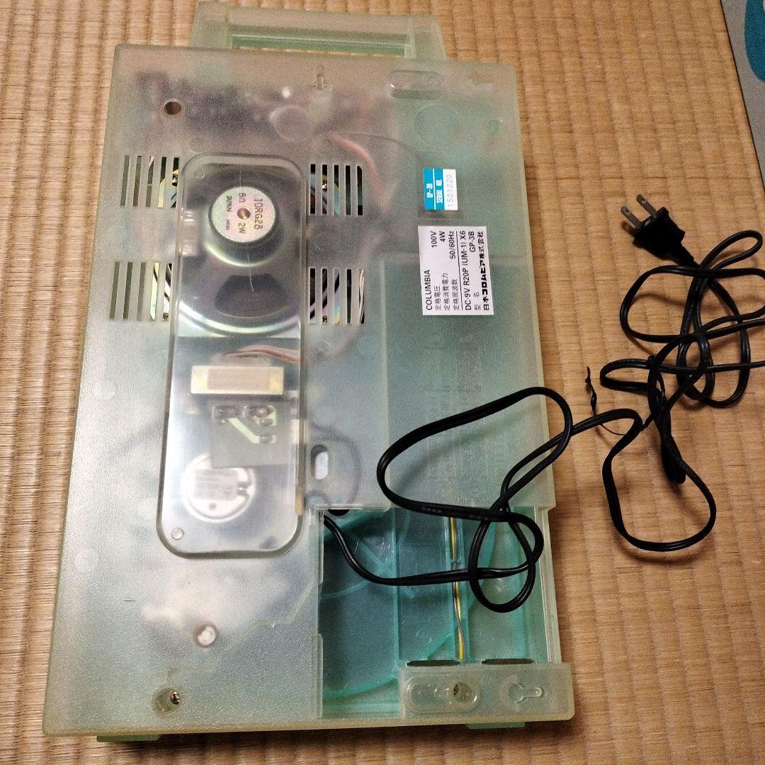 コロムビア ポータブル レコードプレーヤー GP-3 クリア×ライトブルー