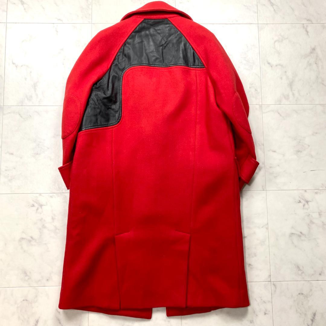 美品 ICB メリノウール チェスターコート ラムレザー Vogue ランウェイ