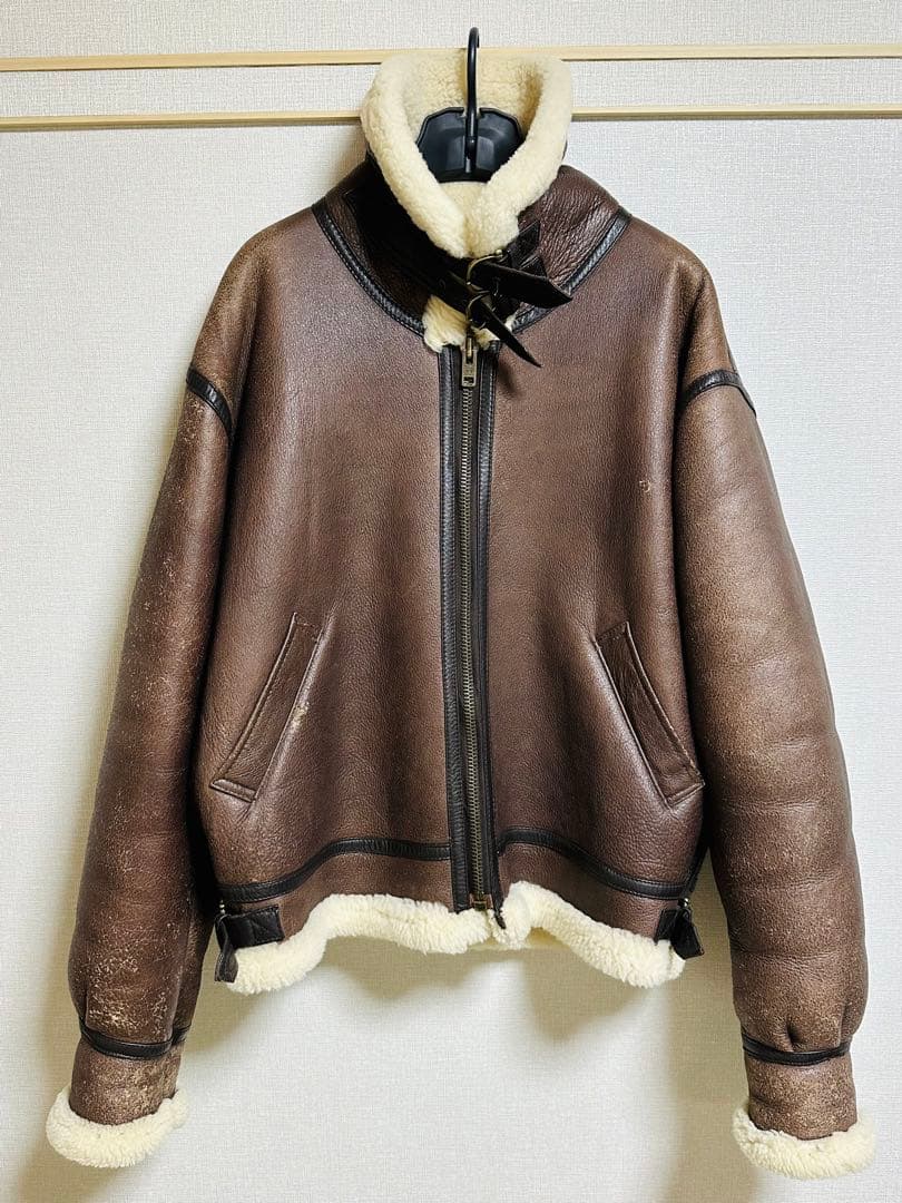 綺麗状態❗️韓国製ALLSTATELAND本革ムートンB3フライトジャケットXL
