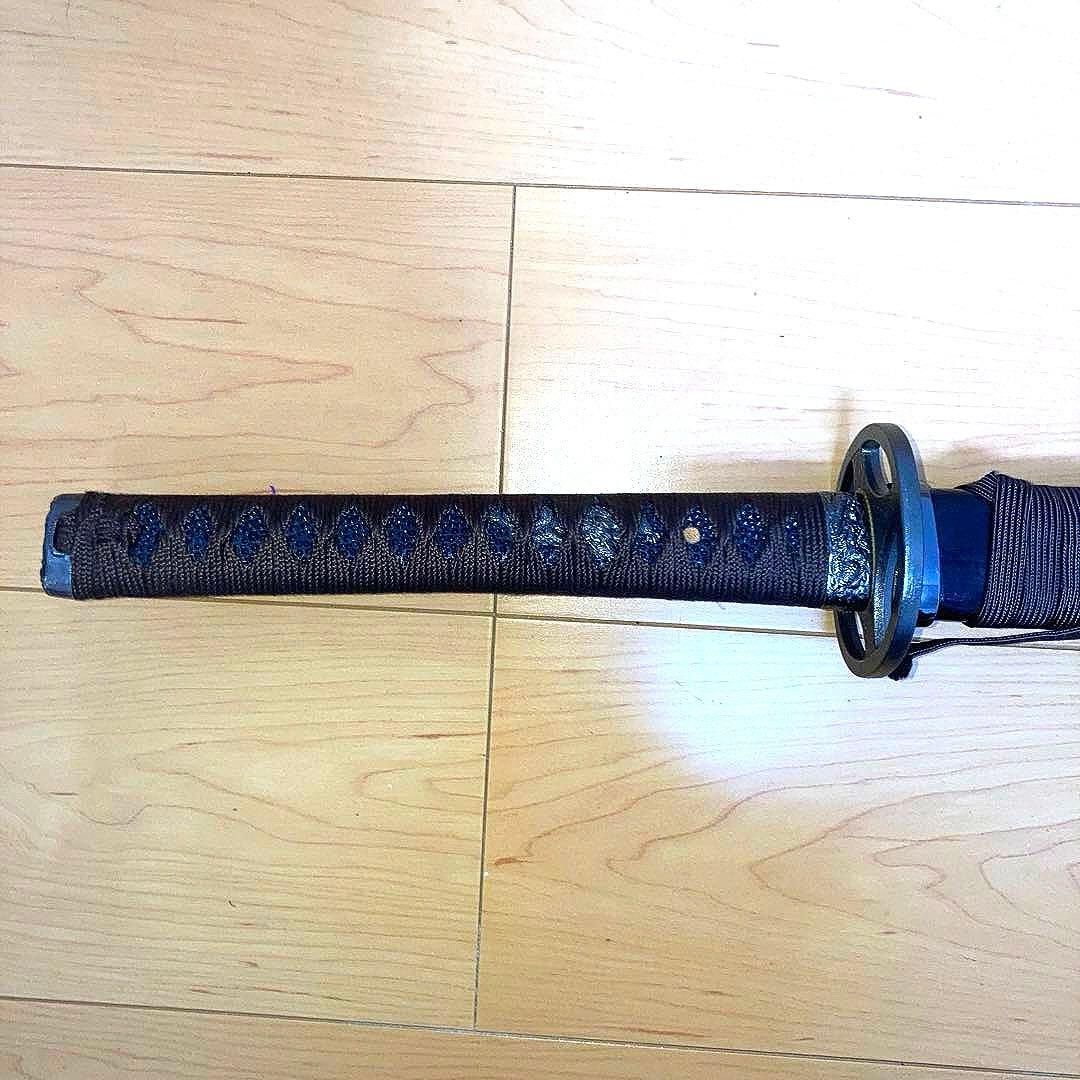 鑑賞用模造刀 大刀 模造刀用拵え 黒刷毛目塗り鞘