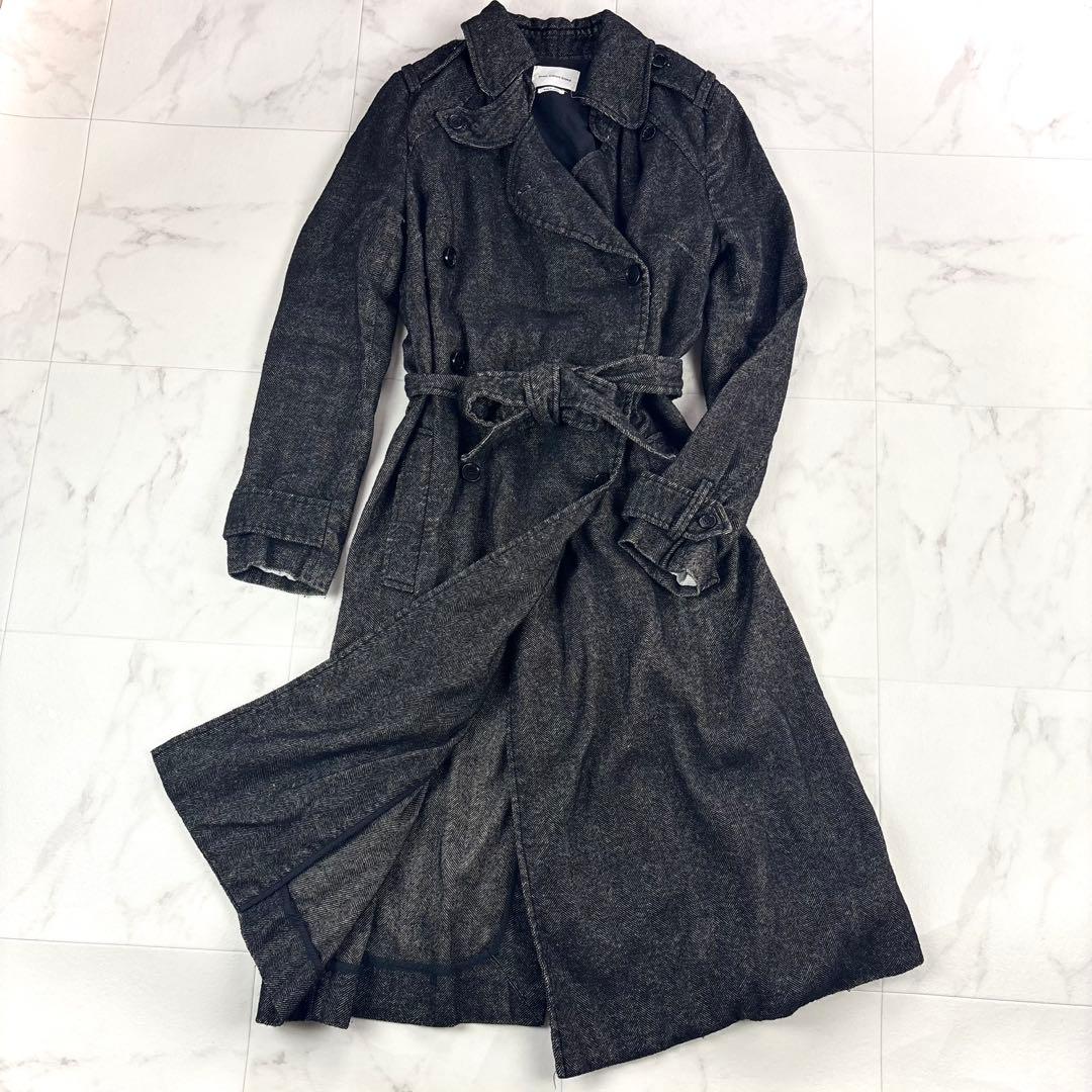 ISABEL MARANT ETOILE ロングコート　ヘリンボーン　麻　毛　S