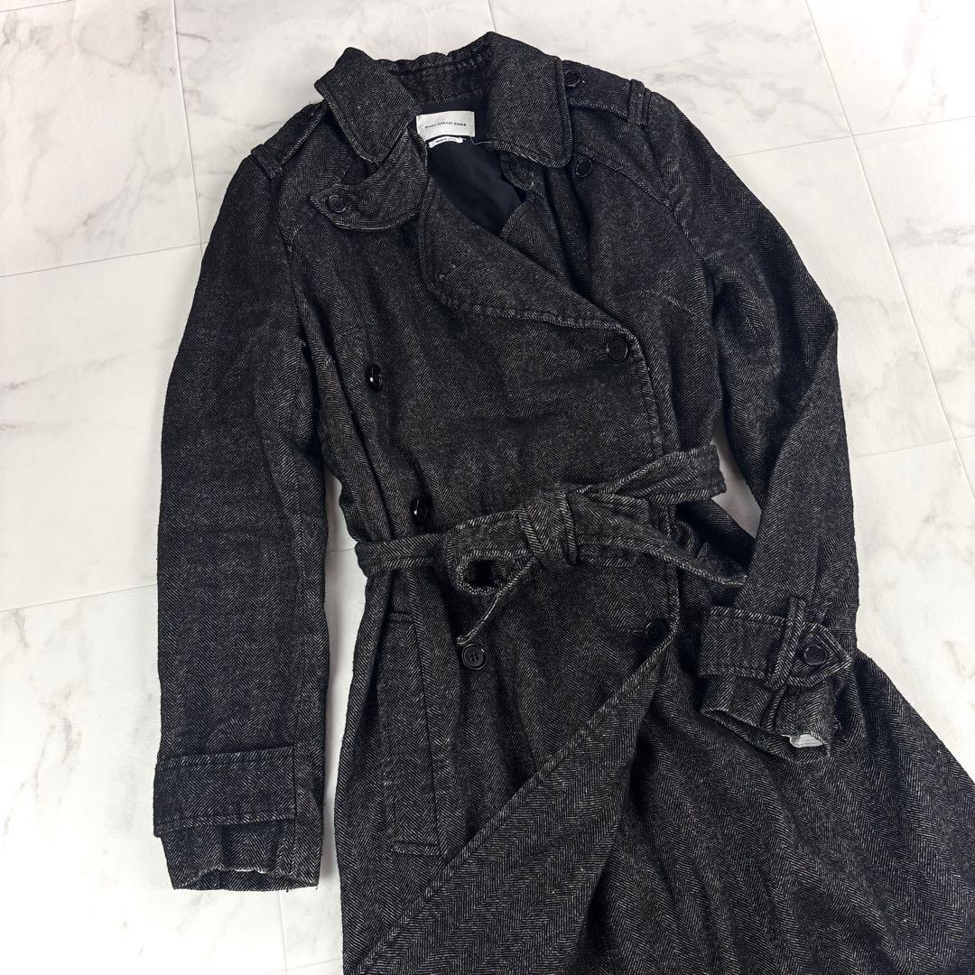 ISABEL MARANT ETOILE ロングコート　ヘリンボーン　麻　毛　S