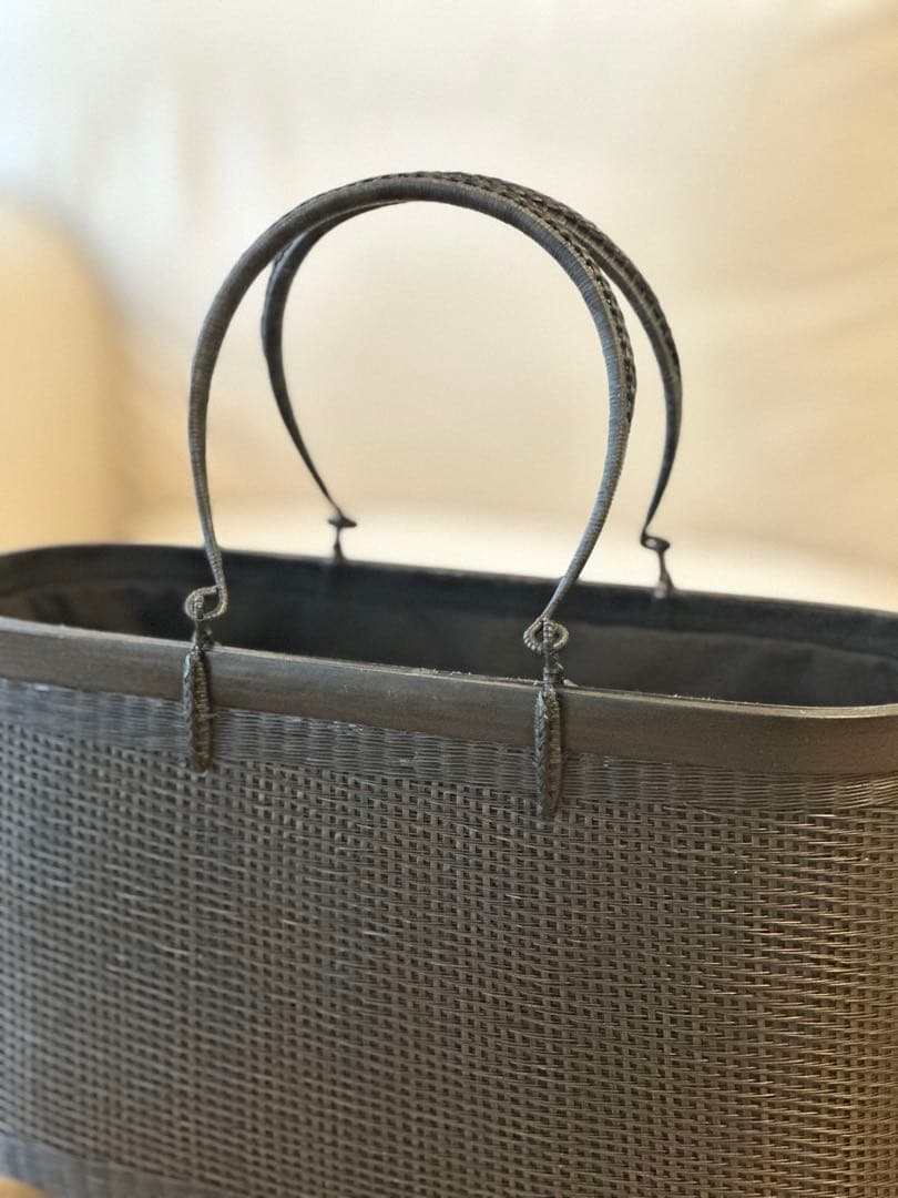 【新品】 タイ王室御用達　高級　プラニー工房　茶籠 竹　着物　かごバック 夏