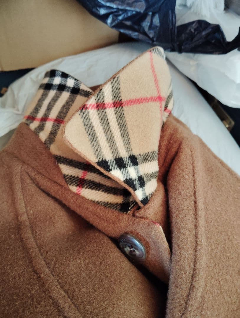 【美品】バーバリーロンドン ロングコート 羊毛 カシミヤ ノバチェック 山陽商会