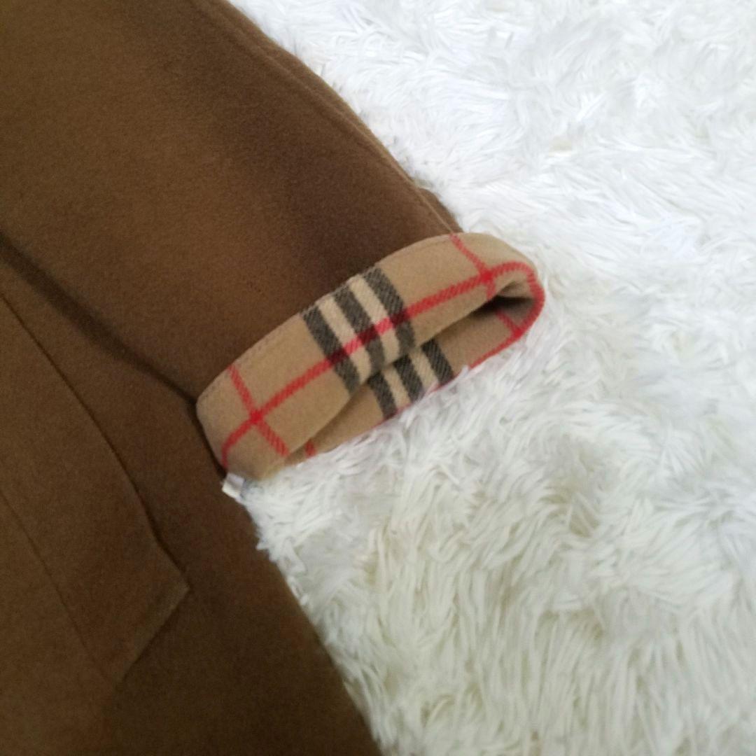 【美品】バーバリーロンドン ロングコート 羊毛 カシミヤ ノバチェック 山陽商会