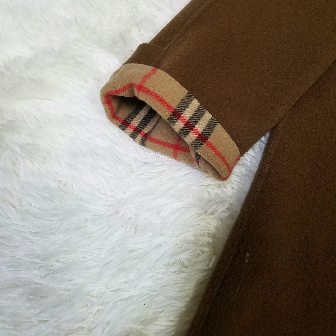 【美品】バーバリーロンドン ロングコート 羊毛 カシミヤ ノバチェック 山陽商会
