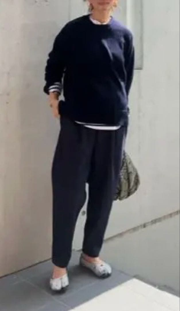 完売 JULYNINE 2025AWふわもちパンツ NAVY 40