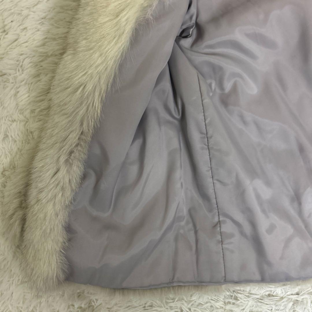 【極美品】銀サガ　フォックス 最高級　ファーコート 女優襟 高級毛皮