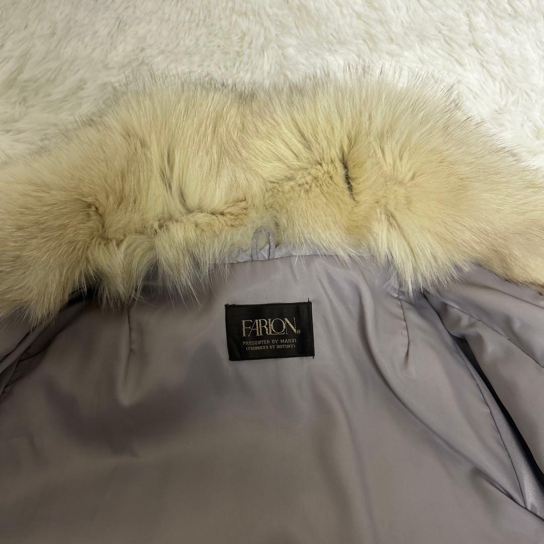 【極美品】銀サガ　フォックス 最高級　ファーコート 女優襟 高級毛皮