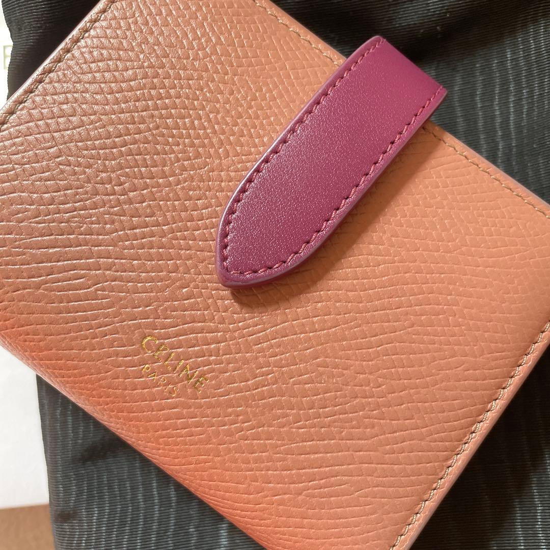 本日消去！CELINE 二つ折り財布 ピンク/パープル