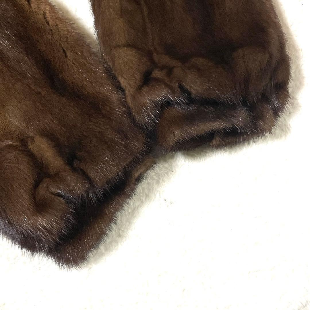 【大きいサイズ】 SAGA MINK デミバフミンク 本毛皮 コート 13号