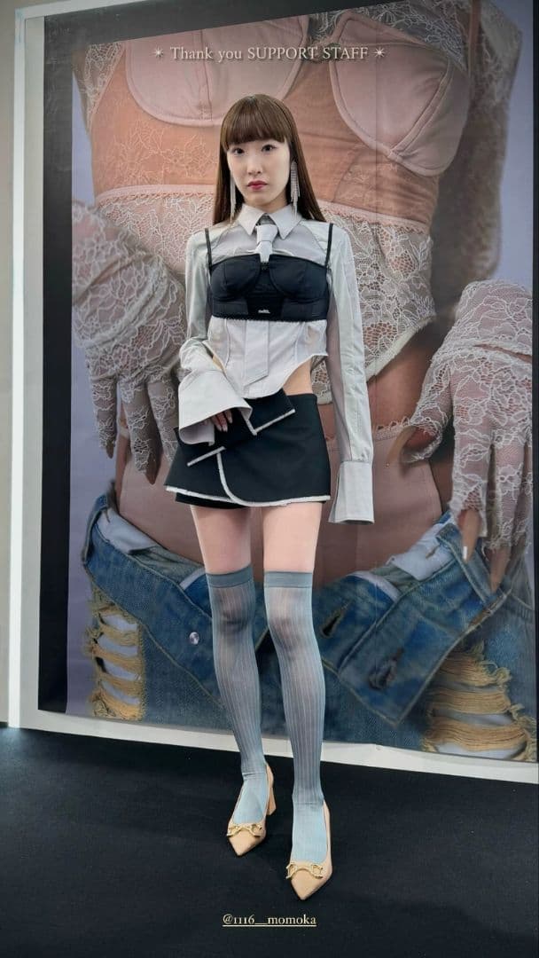 スカート neith Micro Wrap Ribbon Skirt(Black)