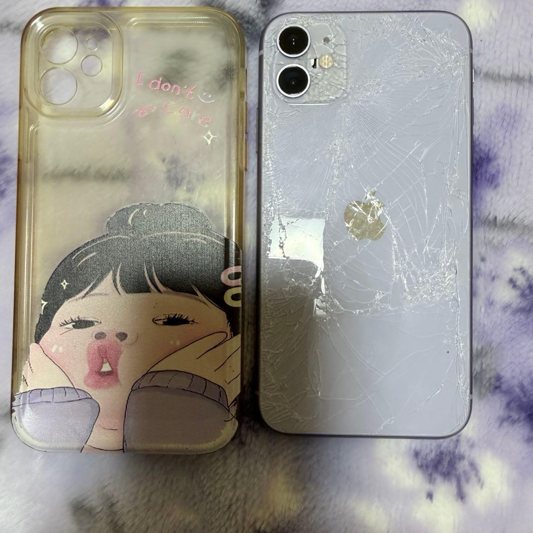 iPhone 11 64GB SIMフリー 背面割れ 動作確認済み