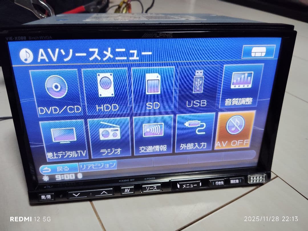 ALPINE 8インチVIE-X088