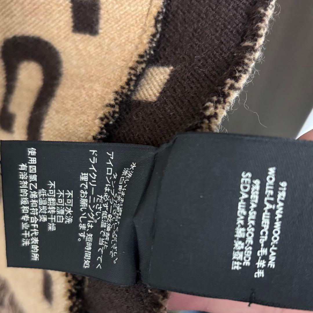 GGジャカード ウールシルク スカーフ マフラー