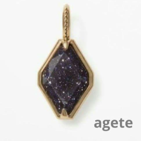アガット agete 紫金石 K10 チャーム