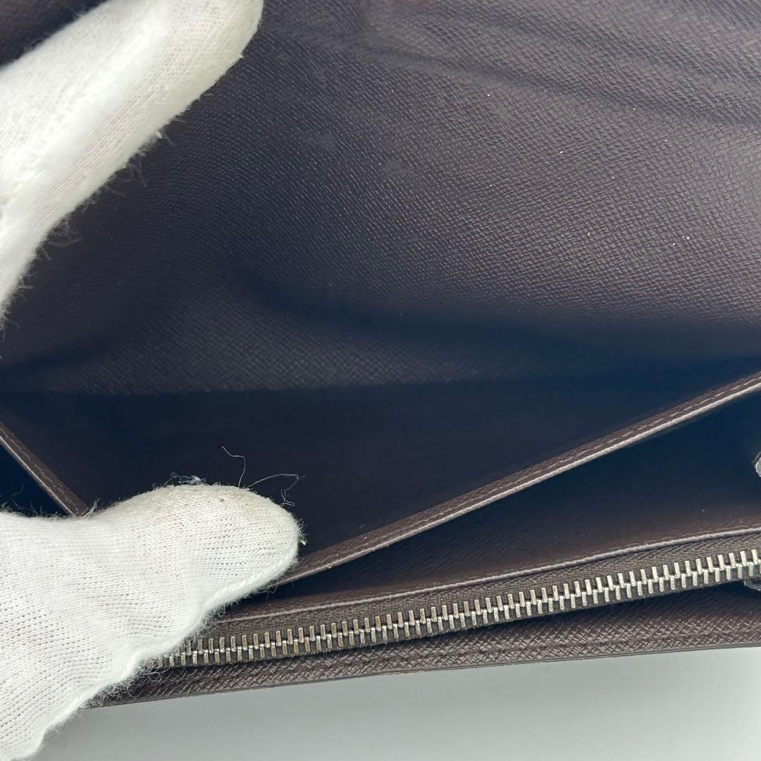 ルイ ヴィトン ポルトフォイユ サラ ダミエ　エベヌ 長財布 10枚 カード