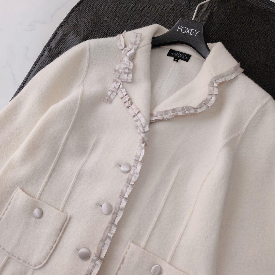 LANVIN ランバンコレクション ジャケット ウール100% リボン 40