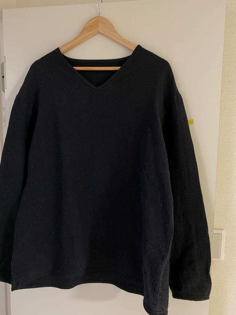 値下げ不可　SASHIKO STRETCH V-NECK LONG SLEEVE