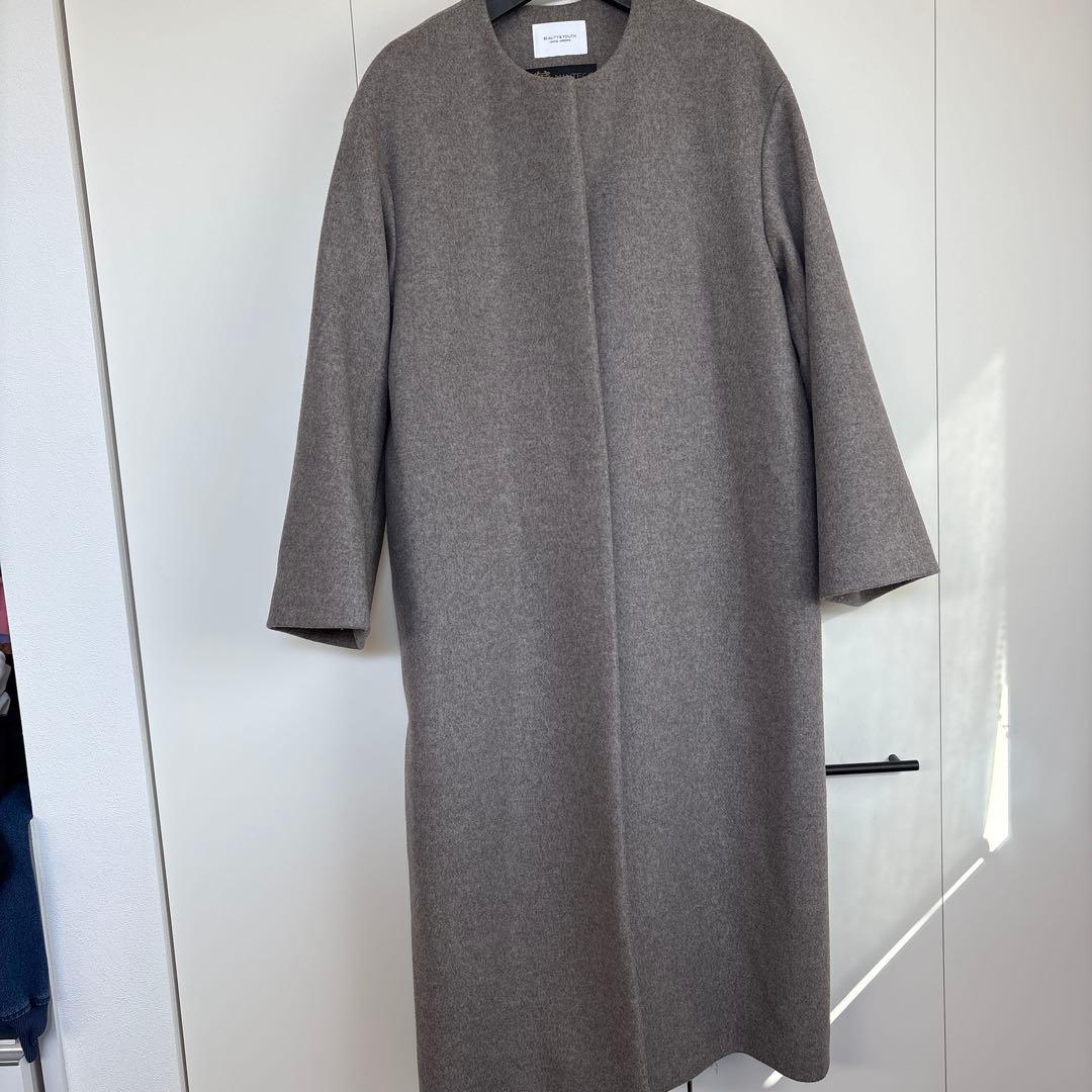 BEAUTY & YOUTH MANTECO グレー ジュノーカラーロングコート