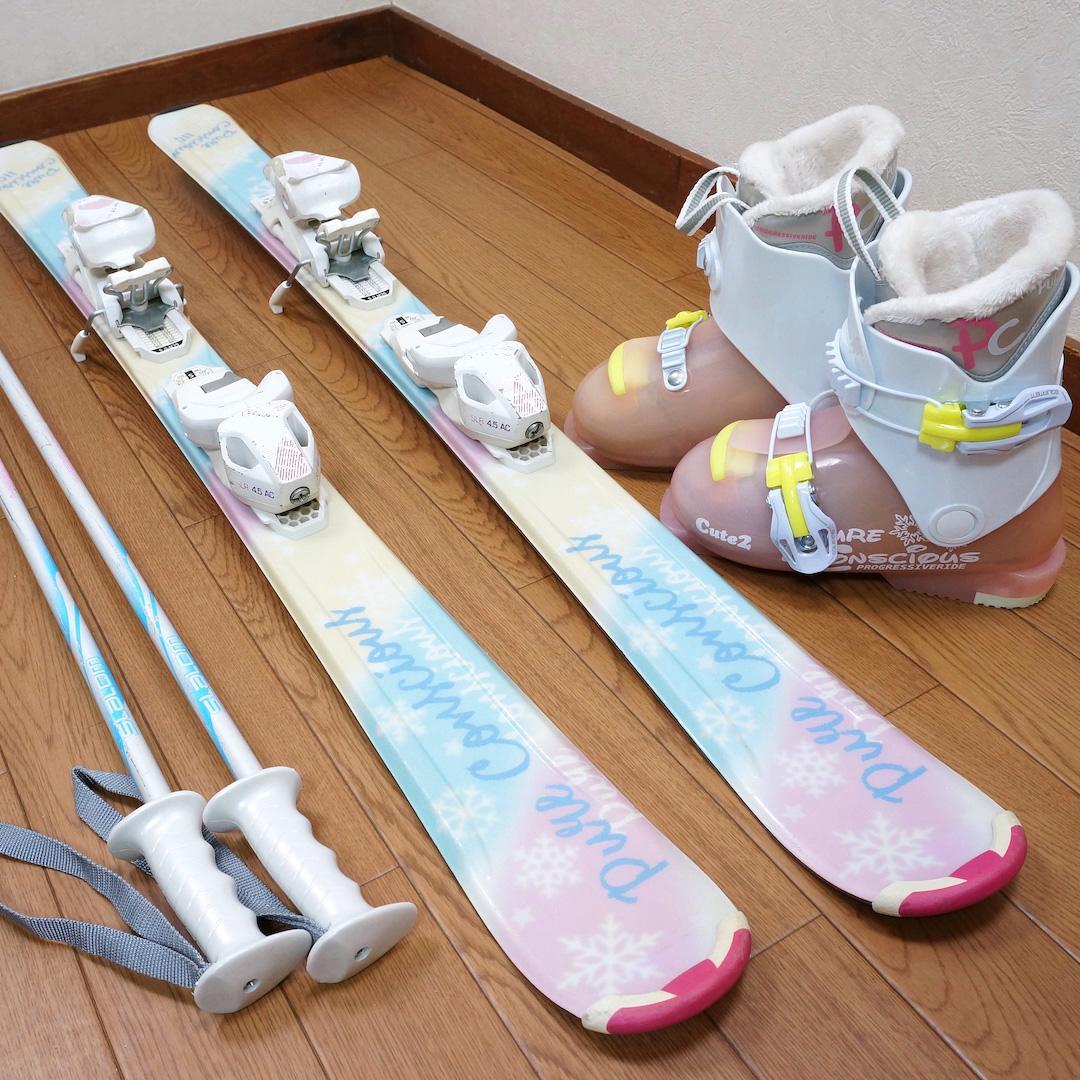 メンテ済 110cm 靴19cm PURE CONSCIOUS スキーセット